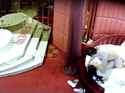 情趣酒店360监控TP七分裤哥和模特身材女友激情对白清晰呻吟给力