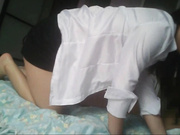 OL装性感短裙售楼小姐为了业绩不惜主动上门服务客户,丰满美臀翘着屁股干,搞完后被迫换上黑丝网袜又操!