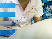 地下妇科诊所拍摄大阴唇打工妹貌似阴道发炎做内窥检查男医生的手搁人奶子上抚慰