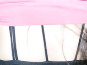 厕所粉色短T牛仔热裤无丝凉鞋无毛肥逼